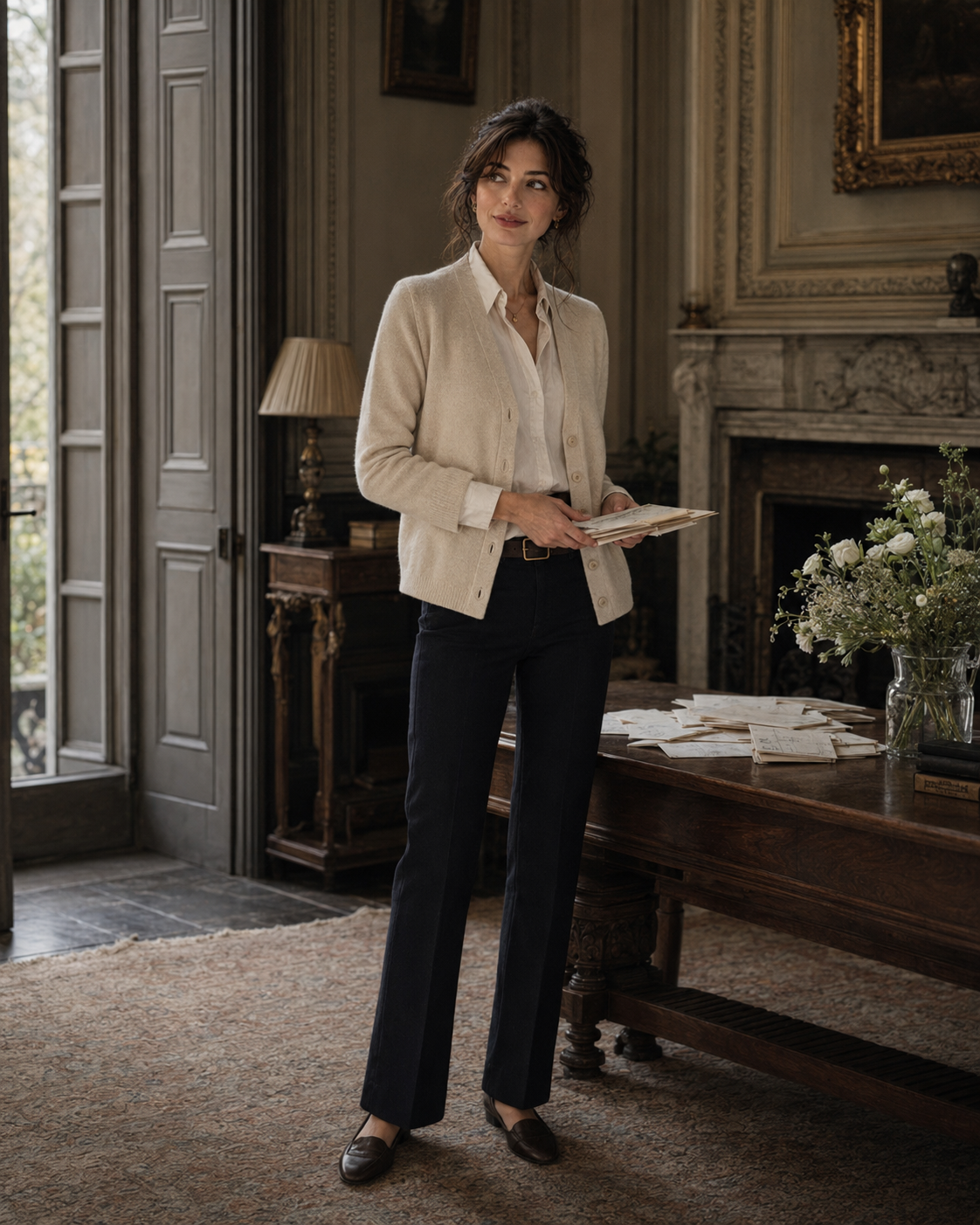 Bea at the manor with her letters